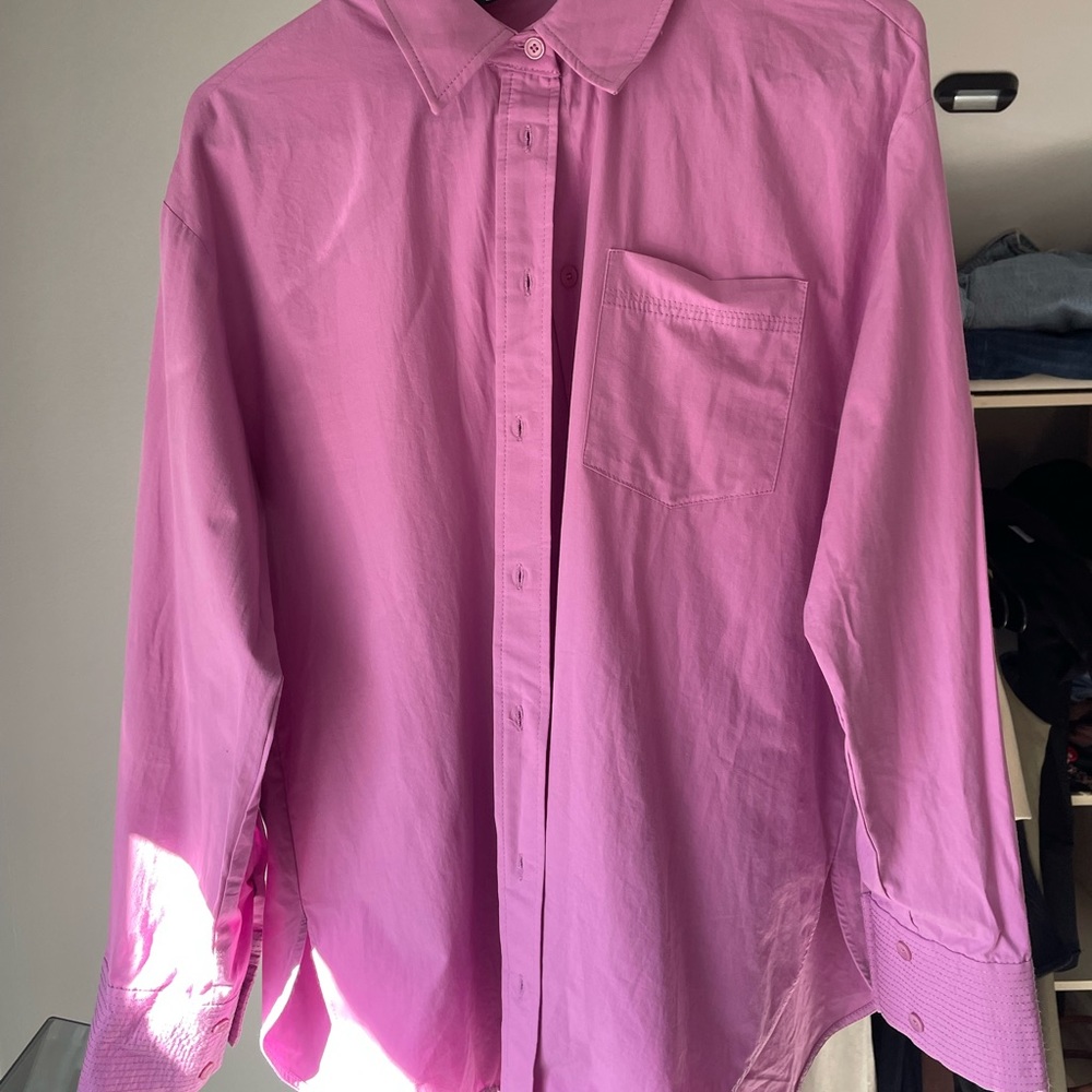 Zara Pink Collared Button-Up